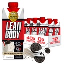 Lean Body Ready to-Pink Piškotki in Cream Protein Shake, 40g beljakovine, Whey mešanica , 0 Sladkor, Gluten št, 22 Vitamini in minerali, (Reciklirna škatla & Lid - pakiranje po 12) LABRADA , 17 Fl Oz (Pack po 12)