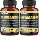2 pakiranji 60 kapsul - 8050mg Ashwagandha Extract dodatek - 7v1 s Fenugreek, Maca, Kurkuma, Rhodiola, Ginger & Black Pepper - Spirit, Imune & Energy Support - 4 mesecev
