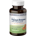 Ameriško zdravje Papaya Enzyme žvečljive tablete - spodbuja hranilno absorpcijo, pomaga prebavljanje in osvežilne dih s klorofilom in pepermint oljem - Gluten-free, vegetarijanec - 250 Count