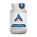 Ayush Herbs Neem Plus - Prebavno zdravje za ženske in moške, Gut podpora dodatek za zdravje želodca in kože, imunske podpore - 90 vegetarijanske kapsule (1 grof)