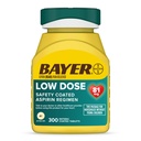 Bayer Aspirin Nizek odmerek 81 mg, Enterične tablete, zdravnik priporoča, Sekundarno preprečevanje kardiovaskularnih bolezni, 300 varnostnih tablet