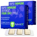 HybridCR Rapid Imuna Support Supplement – 4 Day Immunity Supplement - Immune Defense Booster z Echinacea, Ginseng, Andrographis, Cink, Selenium – Travel Size System Support – 24 Caps, 2 paketa odmerkov