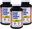 Yerba Prima Fiber Plus Senna Kapsule, 180 Štetje (3 paketi) - Nežna Relief čez noč, ZDA Made, Non-GMO, Gluten-free
