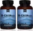 Naravni Rhythm B-CALMplex, 2 Pack, Edinstvena B vitaminska mešanica, B kompleks podpira pravilno funkcijo živca in sprostitev, 3 Mesec dobave, 90 Count steklenice