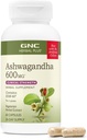GNC Herbal Plus Ashwagandha 600mg dopolnilo, Klinična moč, Vegetarian, Stress Relief Podpora, 30 Servings