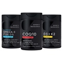 Sports Research 1250 mg Omega 3 Omega Olje brez Burpless Fish Oil iz eno-virja Wild Aljaska Pollock, CoQ10 (200mg) Okrepljeno w/coconut MCT Olje za boljšo absorpcijo in 5000iu Vitamin D s 100mcg Mk7 Vitamin K