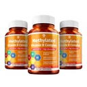 1 Body Vitamin B Complex 3 Pack – Biološka uporabnost B Vitamini s 5-MTHF Folat, B1, B2, B5, B6, Metil B12, Niacin & Biotin – Non-GMO, Vegan, Made in USA