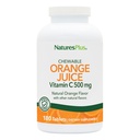 NaturesPlus Orange Juice Vitamin C 500 mg - 180 Žvečljive tablete, Pakiranje 2 - spodbuja optimalno imuno zdravje - Nežen na trebuhu - Vegan, Gluten brezplačno - 360 Skupaj služijo
