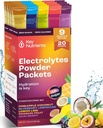 KLJUČNI HRANILCI Elektroliti v prahu Packets No Sugar - 5 Okusnih arom v Hydration Packets 20 Pack - Brez kalorij, brez glutena Elektroliti v prahu Packets, Non GSO, Izdelano v ZDA