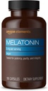 Elementi - Melatonin 5 mg kapsule, Pomaga pri občasni nespečnosti, Vegan, Nearomatizirana, 195 Število (Pack of 1), 6 mesecev dobave (Packaging lahko razlikujejo)