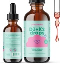 JoySpring vitamin D Kapljice za malčke za podporo rasti, kosti, in imunskega zdravja, otroci cink dopolnila - Starejše jagode z cinka tekočine in dnevno kompleks B vitamini z vitaminom B2, B6, B12 in B5