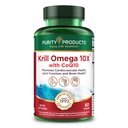 Krill Omega 10X več EPA & DHA z CoQ10 Super Formula iz izdelkov čistosti. 60 SOFT GELS