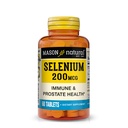 Mason Natural Selen 200 mcg - Antioksidant dodatek za imuno podporo in prostate zdravje, Essential Trace Mineral, 60 tablet