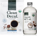 Naravna sila Ekološka čista kava brez kofeina + Ekološka Olje MCT – 100% čista kokosova MCTs & Mold & Mycotoksin Free Coffee – ne-GMO, Keto, Paleo in Vegan - 12 Oz in 16 Oz