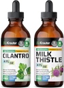 BIO KRAUTER Cilantro Tinkture 4 Fl. Oz. & Milk Thistle Tinkture 4 Fl. Oz.