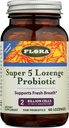 Flora - Super 5 Lozenge probiotik, malina arome ustni probiotik, Dobro za slab dih, Pet sevi z 2 milijardami CFU, Regain in ohraniti Gut zdravje, RAW, 60 Lozenges