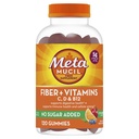 Metamucil Fiber Gumies za odrasle z vitamini C, D, B12 za presnovo, brez dodanega sladkorja citrus Berry Flavor, 5g predbiotične mešanice fiber na osnovi rastline, 120 število