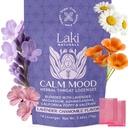 Laki Naturals Lavender Kamilica Calm Mood Funkcionalna Zeliščni Lozenges (14ct) Grlo & Umirjanje trde sladkarije z magnezijem, Ashwagandha, California Poppy & Valerian. Vegan, brez sladkorja, brez glutena