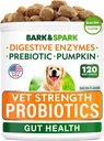 Vet moč pes probiotiki žvečijo - plin, driska, alergija, zaprtje, upset želodčne Relief, z encimi + Buča + Prebiotiki - Žvečljiva Fiber dodatek - 100 Soft Chews - Dim raca