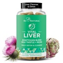 Vitalna jetrna čistila za čiščenje in popravila - 9-v-1 Podporni dodatek za jetra - Milk Thistle, Artichoke Extract, Kurkuma, Adaptogeni - Optimalno delovanje jeter in prebavni zdravje - 60 vegetarijanske mehke kapsule