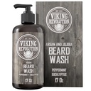 Šampon Beard Wash w/Argan & Jojoba Oils - Softens & Krepi - Naravna pepermint in Eucalyptus Scent - Beard Shampoo w/Beard Oil (17 oz Shampoo)