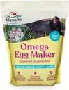 Manna Pro Omega Egg Maker, Chicken Feed Supplement for Laying Hens, Perutnina Hrana z Omega-3 Maščobne kisline, Prebavna podpora z utrjenimi vitamini in minerali, 5 lbs