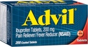 Advil Pain Reliever in Fever Reducer, Pain Relief Medicine z Ibuprofen 200 mg za glavobol, Backache, Menstrualne bolečine in lajšanje bolečine v sklepih - 200 Obložene tablete