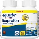 Equate Ibuprofen tablete, 200 mg, pakiranje dvojčkov, 500