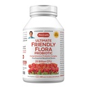 ANDREW LESSMAN Ultimate Friendly Flora Probiotic 240 Kapsule - 25 milijard CFU, celovita mešanica petih probiotičnih sevov, močan imunski in prebavne podpore. Probiotiki za ženske ali moške