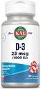 KAL Vitamin D3 1000 i.e. 25 μg, žvečilni vitamin D, kalcijeva absorpcija, zdravje kosti in imunski dodatek, naravna aroma poprove mete, sladkana z ksilitolom, 100 servingi, 100 žveči