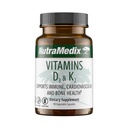 NutraMedix Vitamin D3 in K2 Imunska podpora Dopolnilo za ženske in moške – pomoč v podporo zdravju srca – lahko pomaga pri presnovi kalcija (90 kapsul)