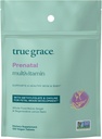 True Grace Prenatal Multivitaminski Pought - 120 Veganske tablete - Podpira zdravo mamo & otroka z metilfolat & holin za razvoj fetalnih možganov - Gluten Free, Soy Free - 60 Služabniki
