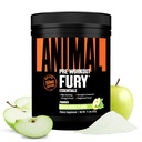 Animal Fury Pre Workout Powder - Green Apple, 350mg kofein, BCAA aminokisline, 2g beta alanin, citrulin in tirozin, energija, fokus, moč, vzdržljivost, Preworkout za moške in ženske, 20 Serving