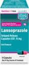 ZdravjeCareAisle Lansoprazol 15 mg - 14 Zapoznele kapsule za sproščanje - reducent kisline, zdravljenje pogostih zgage