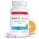 Extra Jakost Metil B-12 & Metil Folat – 60 Žvečljive tablete, Orange Citrus aroma – Visoka moč Bioaktivna B-12 Vitamin & B9 Folat dodatek za energijo, možgane, srce in živec podpora