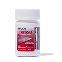 Major Ferosul - železov sulfat 325mg tablete s 65 mg elementarnega železa - železno dopolnilo za ženske, moški - rdeče - 100 tablet - pakiranje po 1