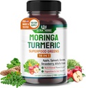 Superfood Greens 18 IN 1 - z sadjem in zelenjavo in zelišči - Moringa, Alfalfa, Apple, Spinatch, Banana, Jagoda- Boost Energy, Immuniteta in Gut Health (150-dnevno oskrbo (paket 1))