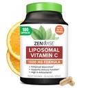 Zenwise Health Okrepljena absorpcija Liposomski dodatek vitamina C - 1500 mg Liposomski VIT C za imuno podporo, antioksidant in naravno energijo Boost - organska & Gluten brez arome, 180 kapsul