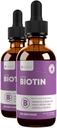 Rejuvica Zdravje Active Biotin - Napredno Tekoči Biotin dodatek - 5000mcg Podpora Koža in nohti