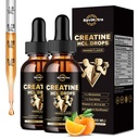 Pakiranje Kreatin HCL Tekoče kapljice za moške in ženske, 1500 mg Tekoči kreatin hidroklorid, visoka absorpcija, 2 Fl Oz, oranžna aroma brez sladkorja