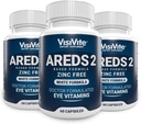 AREDS 2 Cink brez bele oči Vitamini - Zeaksantin Plus Lutein Macular Eye Vitamini - Soy-free - Cink in baker prosti Macular Health Formula - Pakiranje 3