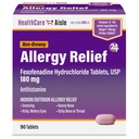 HealthCareAisle Alergija Relief - Fexofenadin Hidroklorid tablete USP, 180 mg, 90 Tablete, Alergija Medication, Non-Drowsy 24-Hour Relief