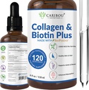 Tekoči kolagen in tekoči biotin z bioperinom za izboljšano absorpcijo - 10000mcg Kolagen Liquid & 5000mcg Biotin Liquid - Tekoči kolagen za ženske - 4-mesečna dobava biotina in kolagenskih dodatkov