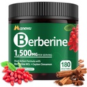 Organic Berberine Supplement - 180 Count Berberine s Ceylon Cinamon & Citrus Bergamot, Cinamon dopolnila,Berberine 1500mg Complex, 3-mesečna dobava