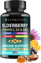 Bezgove imunske podpore Dodatek 8-v-1 Formula z Echinacea, Vitamin C & cink, Vitamin D 5000 i.e., Kurkuma, Ginger, Ashwagandha – 60 kapsul