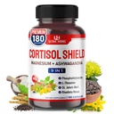 CORTISOL Shield 9-v-1 -magnezij + Ashwagandha s fosfatidilserin, L-Theanin, St. John's Wort, Rhodiola Rosea - Relaxation Support, Hormone Balance - ZDA Made (180 Count (Pack of 1))