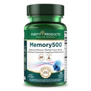 Izdelki čistosti Spomin 500 Bacopa monniera/Brahmi Elite Nootropic Complex - Podpira najvišjo kognitivno zmogljivost*, večjo hitrost učenja* in zdrav spomin & odpoklic* - 30 vegetarijanskih kap