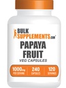 BulkSupplements.com Papaya Fruit Extract kapsule - iz Carica Papaya, zeliščni dodatek - Gluten Free, 1000mg, 2 kapsuli na serviranje, 240 Število (Pack po 1)