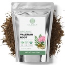 Elanen Naturals Organic Valerian Root 4 oz. (113g), USDA Certified Organic Valerian Koren Herb Te, Te De Valeriana Para Dormir, Valarian Officinalis Cele Loose Leaf, cut & Sifted