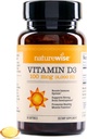 NatureWise Vitamin D3 4000iu (100 μg) 30-dnevna zaloga za imuno podporo, zdravo delovanje mišic in zdravje kosti - ne-GMO, Gluten prost v ekološko ekstra deviško oljčno olje, (Mini Softgel), 30 število